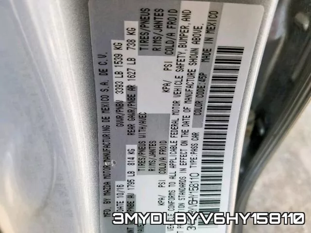 3MYDLBYV6HY158110 фото 2
