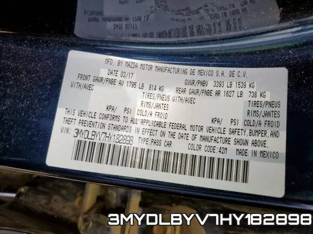 3MYDLBYV7HY182898 фото 2
