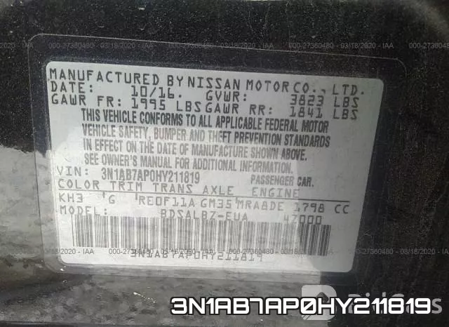 3N1AB7AP0HY211819 фото 10