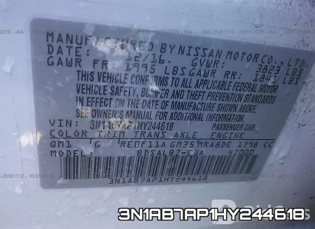 3N1AB7AP1HY244618 фото 10