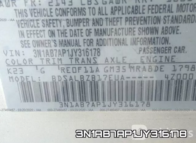 3N1AB7AP1JY316178 фото 10