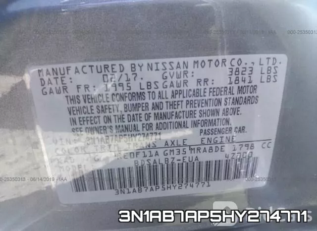 3N1AB7AP5HY274771 фото 10