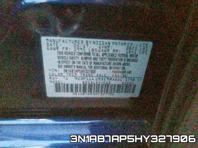 3N1AB7AP5HY327906 фото 2