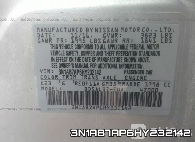 3N1AB7AP6HY232142 фото 10