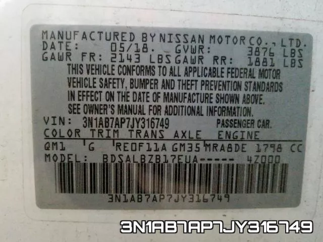 3N1AB7AP7JY316749 фото 2