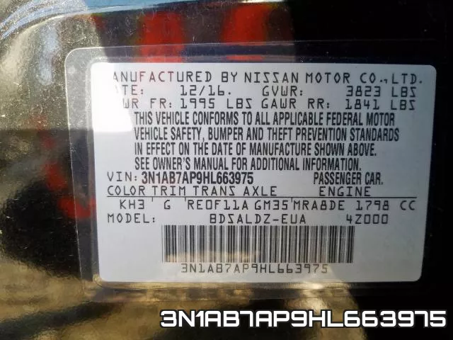 3N1AB7AP9HL663975 фото 2