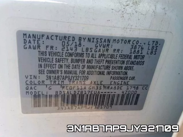 3N1AB7AP9JY321709 фото 2