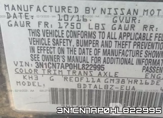 3N1CN7AP0HL822995 фото 10