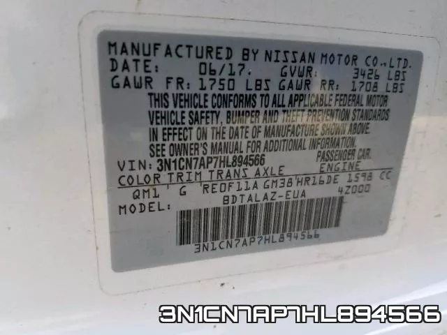 3N1CN7AP7HL894566 фото 2