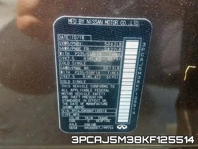 3PCAJ5M38KF125514 фото 2