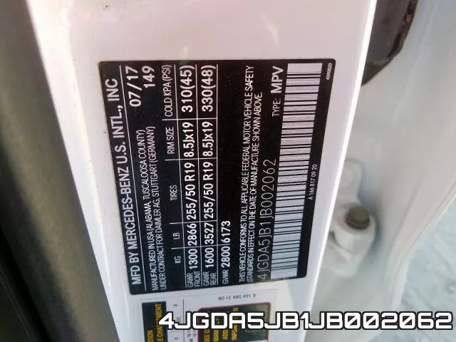 4JGDA5JB1JB002062 фото 2