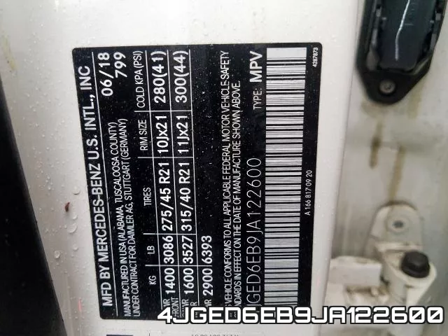 4JGED6EB9JA122600 фото 2