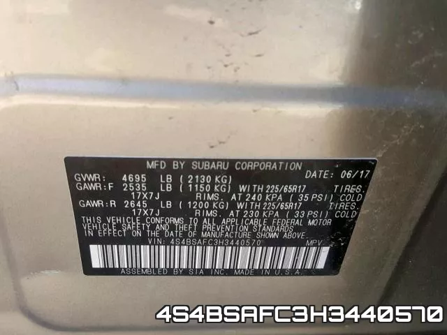 4S4BSAFC3H3440570 фото 2