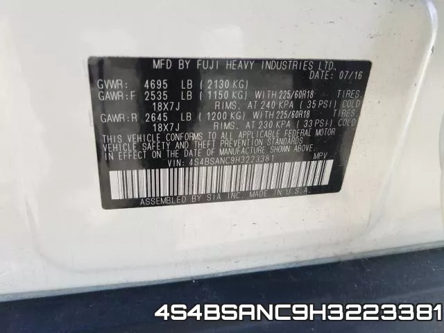 4S4BSANC9H3223381 фото 2