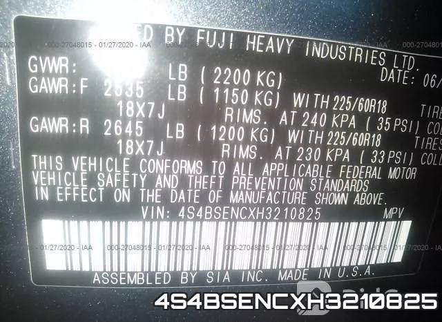 4S4BSENCXH3210825 фото 10