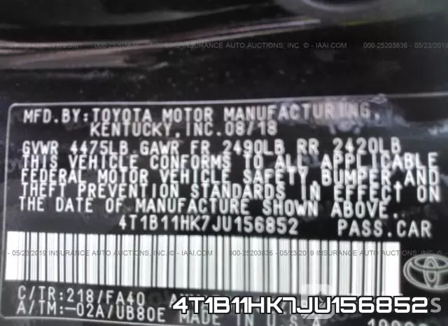 4T1B11HK7JU156852 фото 10