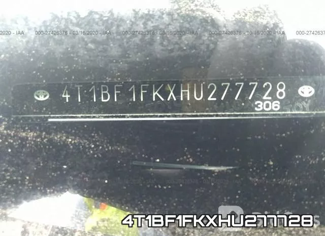 4T1BF1FKXHU277728 фото 10