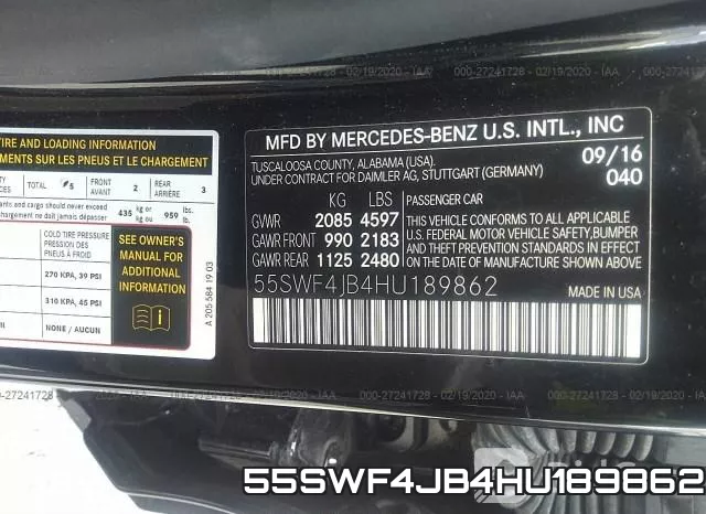 55SWF4JB4HU189862 фото 10