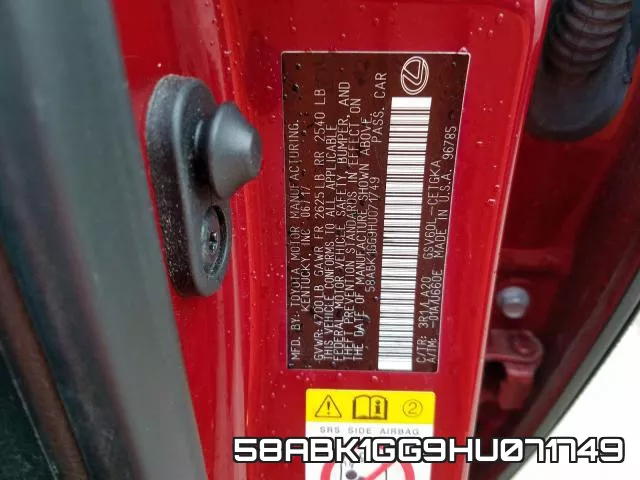58ABK1GG9HU071749 фото 2