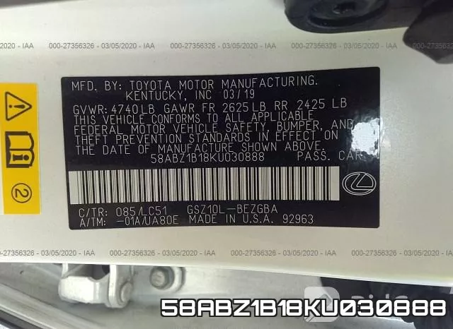 58ABZ1B18KU030888 фото 10