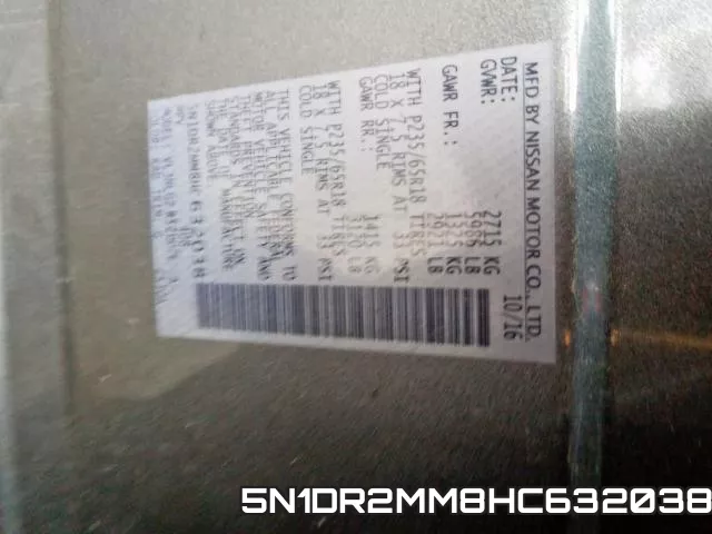 5N1DR2MM8HC632038 фото 2