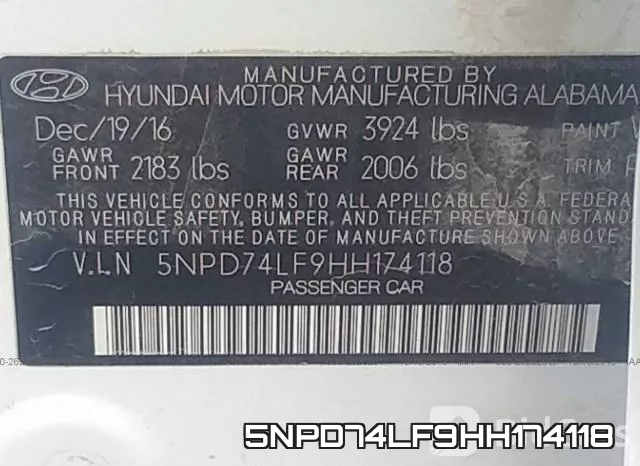 5NPD74LF9HH174118 фото 10