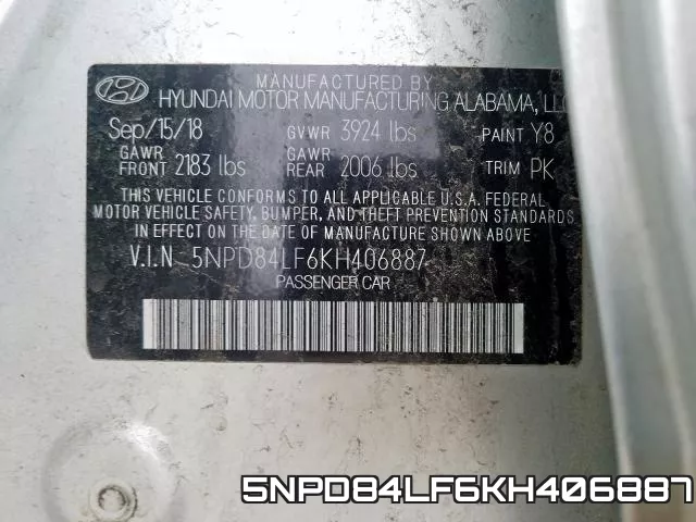 5NPD84LF6KH406887 фото 2