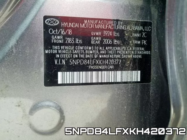 5NPD84LFXKH420372 фото 2