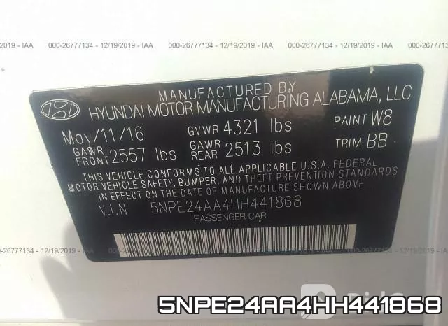 5NPE24AA4HH441868 фото 10