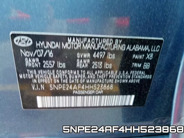 5NPE24AF4HH523868 фото 2