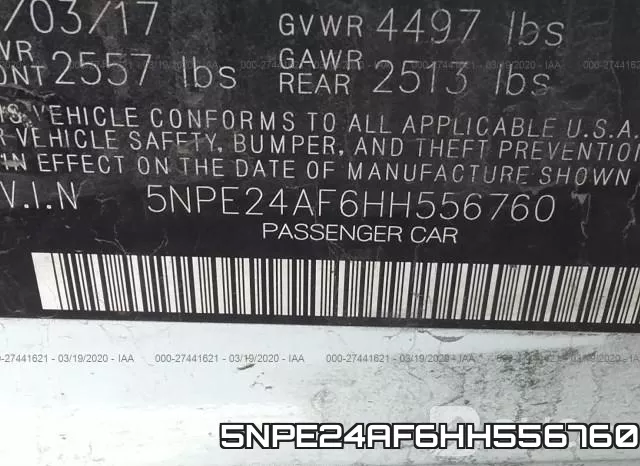 5NPE24AF6HH556760 фото 8