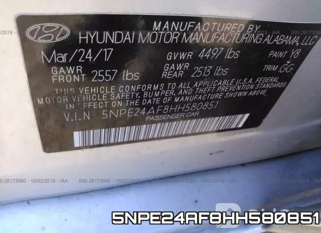 5NPE24AF8HH580851 фото 10