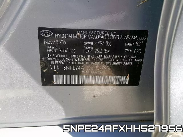 5NPE24AFXHH527956 фото 2