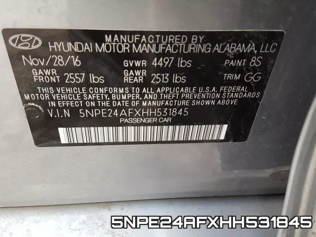 5NPE24AFXHH531845 фото 2