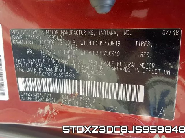 5TDXZ3DC8JS959848 фото 2