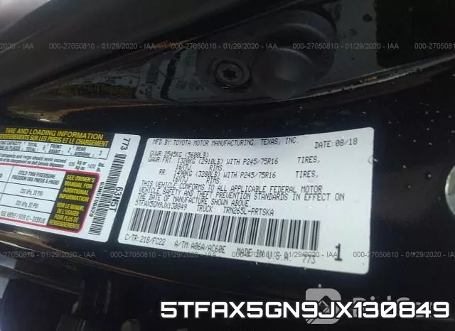 5TFAX5GN9JX130849 фото 10