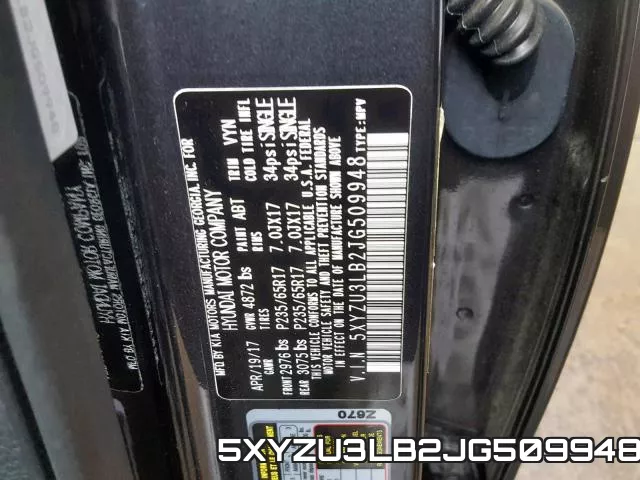 5XYZU3LB2JG509948 фото 2