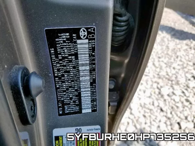 5YFBURHE0HP735256 фото 2