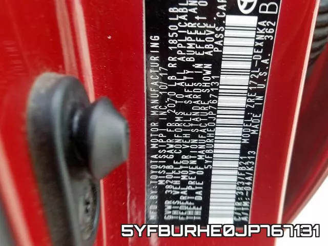 5YFBURHE0JP767131 фото 2