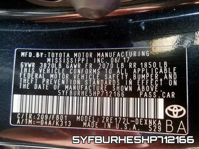 5YFBURHE5HP712166 фото 2