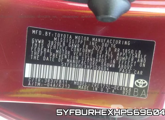 5YFBURHEXHP569604 фото 10