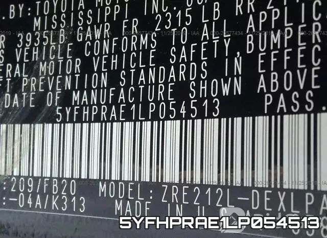 5YFHPRAE1LP054513 фото 10
