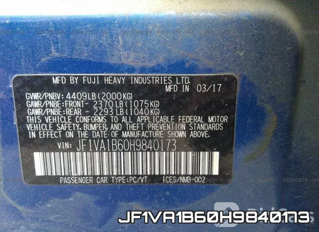 JF1VA1B60H9840173 фото 10