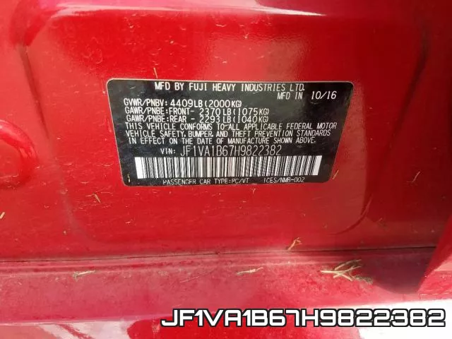 JF1VA1B67H9822382 фото 2