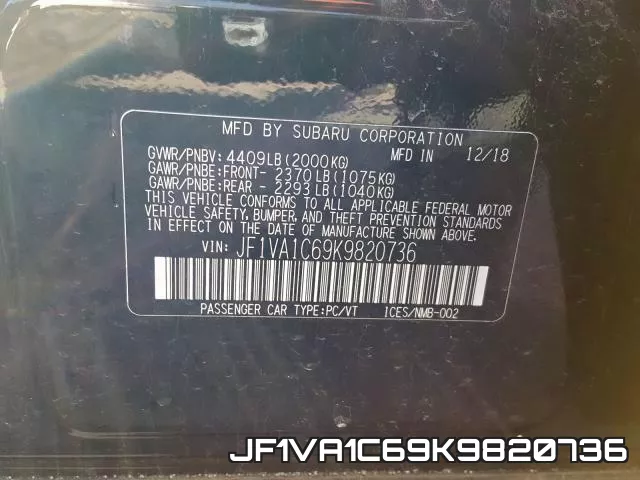 JF1VA1C69K9820736 фото 2