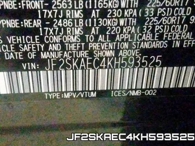 JF2SKAEC4KH593525 фото 2