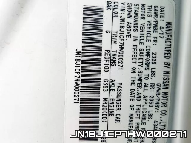 JN1BJ1CP7HW000271 фото 2