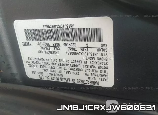 JN1BJ1CRXJW600631 фото 10