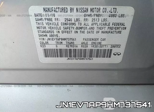 JN1EV7AP9HM737541 фото 10