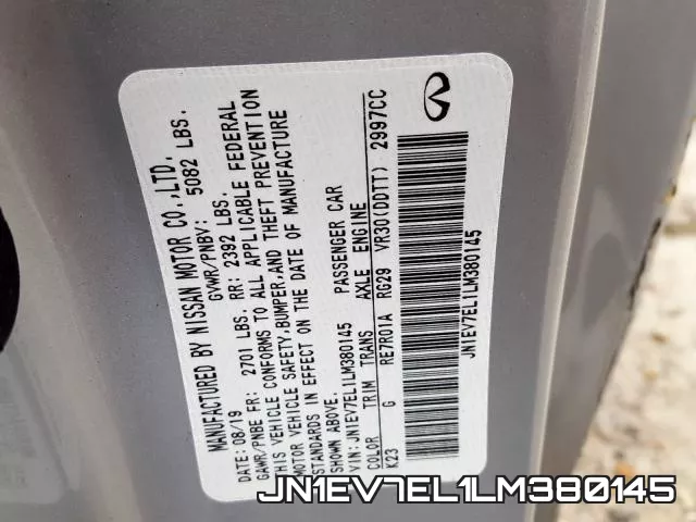 JN1EV7EL1LM380145 фото 2